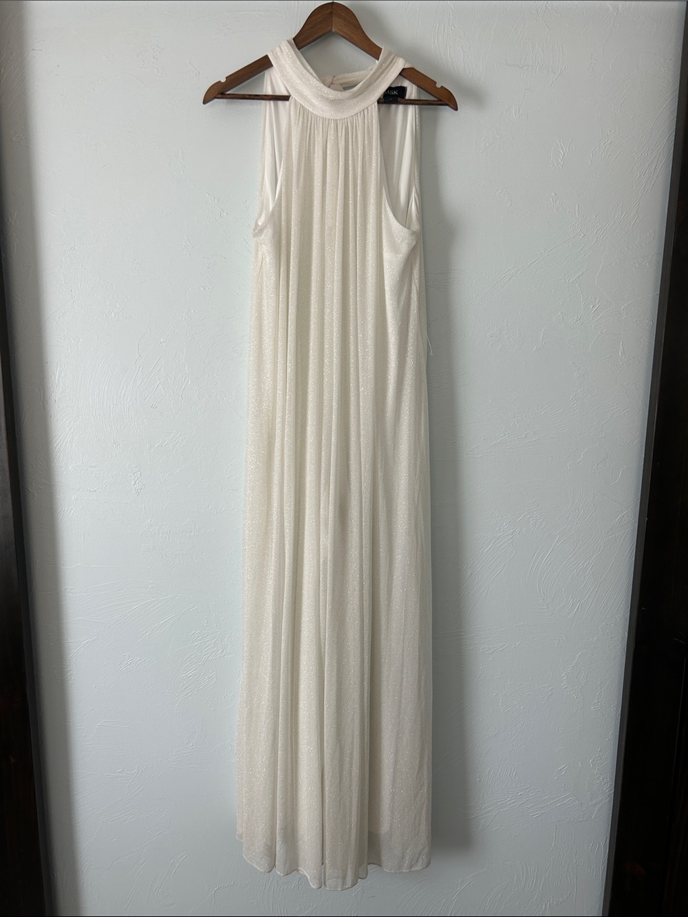 Ivory Sparkly High-Neck Pantsuit
